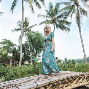 Spell Turquoise Babushka Gown, S